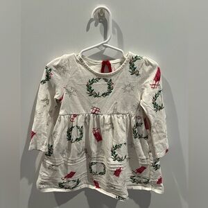 Burt’s Bees Baby Festive Wreath Print Dress
